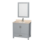 Sheffield 36 Inch Single Bathroom Vanity in Gray - 20