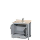 Sheffield 36 Inch Single Bathroom Vanity in Gray - 16