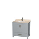 Sheffield 36 Inch Single Bathroom Vanity in Gray - 15