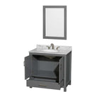 Sheffield 36 Inch Single Bathroom Vanity in Dark Gray - 38