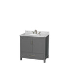 Sheffield 36 Inch Single Bathroom Vanity in Dark Gray - 34