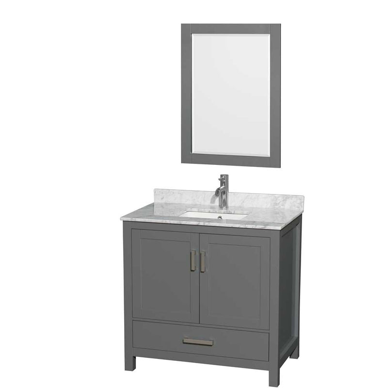 Sheffield 36 Inch Single Bathroom Vanity in Dark Gray - 50