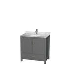 Sheffield 36 Inch Single Bathroom Vanity in Dark Gray - 47