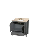 Sheffield 36 Inch Single Bathroom Vanity in Dark Gray - 9