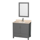 Sheffield 36 Inch Single Bathroom Vanity in Dark Gray - 24