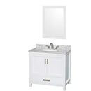 Sheffield 36 Inch Single Bathroom Vanity in White - 29