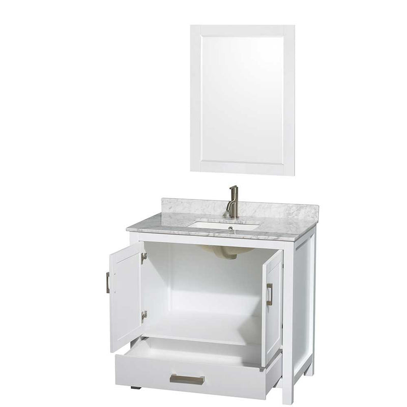 Sheffield 36 Inch Single Bathroom Vanity in White - 41