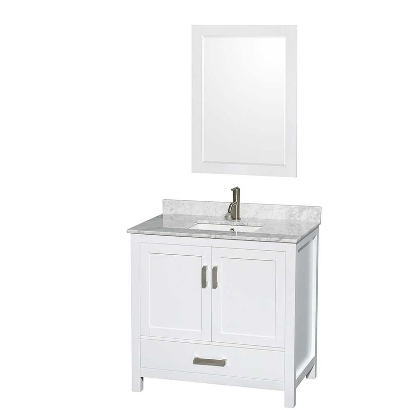 Sheffield 36 Inch Single Bathroom Vanity in White - 40
