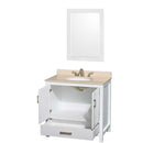 Sheffield 36 Inch Single Bathroom Vanity in White - 8