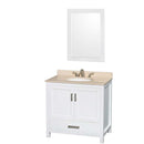 Sheffield 36 Inch Single Bathroom Vanity in White - 7