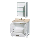 Sheffield 36 Inch Single Bathroom Vanity in White - 12