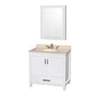 Sheffield 36 Inch Single Bathroom Vanity in White - 11