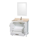 Sheffield 36 Inch Single Bathroom Vanity in White - 19