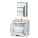 Sheffield 36 Inch Single Bathroom Vanity in White - 23