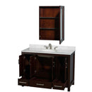 Sheffield 48 Inch Single Bathroom Vanity in Espresso - 34