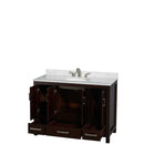 Sheffield 48 Inch Single Bathroom Vanity in Espresso - 27