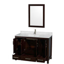 Sheffield 48 Inch Single Bathroom Vanity in Espresso - 41