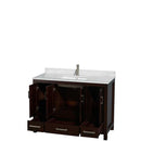 Sheffield 48 Inch Single Bathroom Vanity in Espresso - 38