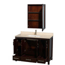 Sheffield 48 Inch Single Bathroom Vanity in Espresso - 23