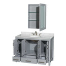 Sheffield 48 Inch Single Bathroom Vanity in Gray - 36