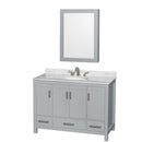 Sheffield 48 Inch Single Bathroom Vanity in Gray - 35