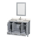 Sheffield 48 Inch Single Bathroom Vanity in Gray - 8