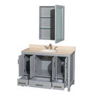 Sheffield 48 Inch Single Bathroom Vanity in Gray - 20