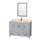 Sheffield 48 Inch Single Bathroom Vanity in Gray - 24