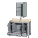 Sheffield 48 Inch Single Bathroom Vanity in Gray - 28