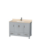 Sheffield 48 Inch Single Bathroom Vanity in Gray - 22