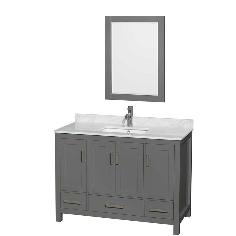Sheffield 48 Inch Single Bathroom Vanity in Dark Gray - 59