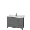 Sheffield 48 Inch Single Bathroom Vanity in Dark Gray - 56