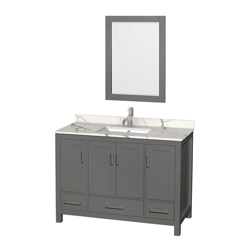 Sheffield 48 Inch Single Bathroom Vanity in Dark Gray - 10