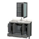 Sheffield 48 Inch Single Bathroom Vanity in Dark Gray - 14