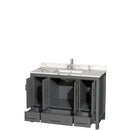 Sheffield 48 Inch Single Bathroom Vanity in Dark Gray - 9