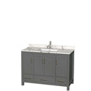 Sheffield 48 Inch Single Bathroom Vanity in Dark Gray - 8