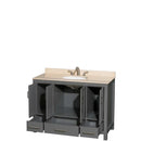 Sheffield 48 Inch Single Bathroom Vanity in Dark Gray - 18