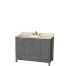 Sheffield 48 Inch Single Bathroom Vanity in Dark Gray - 17