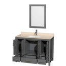 Sheffield 48 Inch Single Bathroom Vanity in Dark Gray - 34