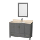 Sheffield 48 Inch Single Bathroom Vanity in Dark Gray - 33
