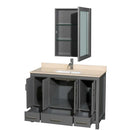 Sheffield 48 Inch Single Bathroom Vanity in Dark Gray - 38
