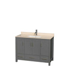 Sheffield 48 Inch Single Bathroom Vanity in Dark Gray - 30