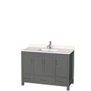 Sheffield 48 Inch Single Bathroom Vanity in Dark Gray - 69