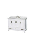 Sheffield 48 Inch Single Bathroom Vanity in White - 44