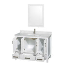 Sheffield 48 Inch Single Bathroom Vanity in White - 50