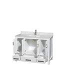 Sheffield 48 Inch Single Bathroom Vanity in White - 47