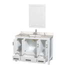 Sheffield 48 Inch Single Bathroom Vanity in White - 7