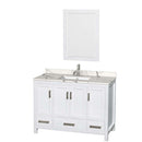 Sheffield 48 Inch Single Bathroom Vanity in White - 6