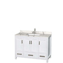 Sheffield 48 Inch Single Bathroom Vanity in White - 4