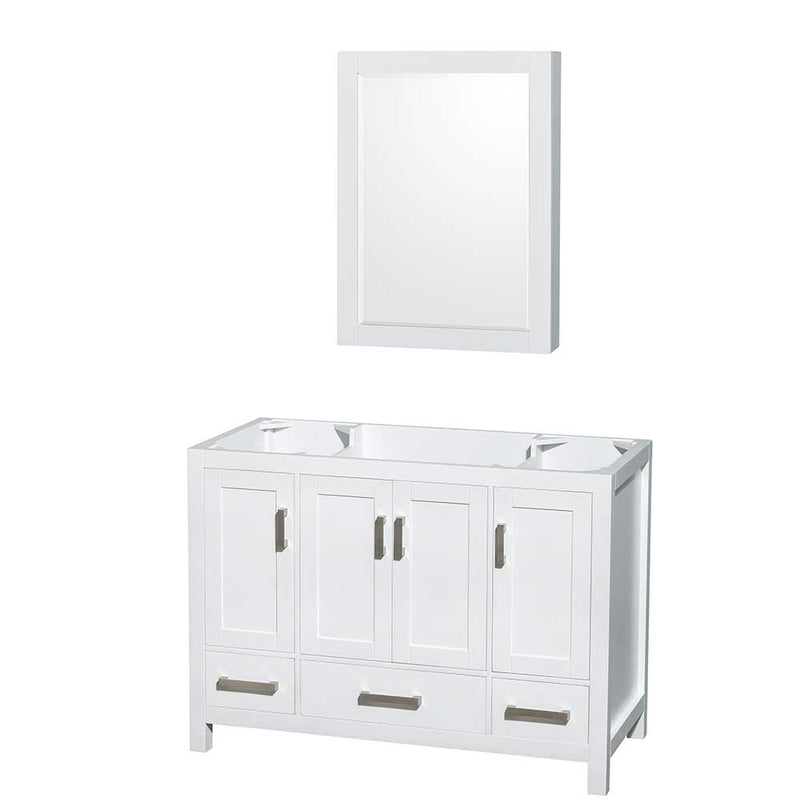 Sheffield 48 Inch Single Bathroom Vanity in White - 3